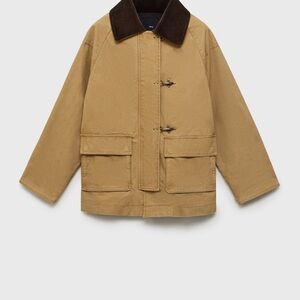 NWOT, Never Worn, Mango Oversized Barn Jacket with Contrasting Collar